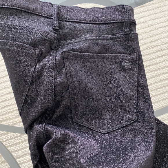 Gisele high rise skinny Black orchid shiny pants - Picture 6 of 11